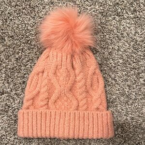 🍀 Cozy Pink Knit Pom-Pom Beanie for Women